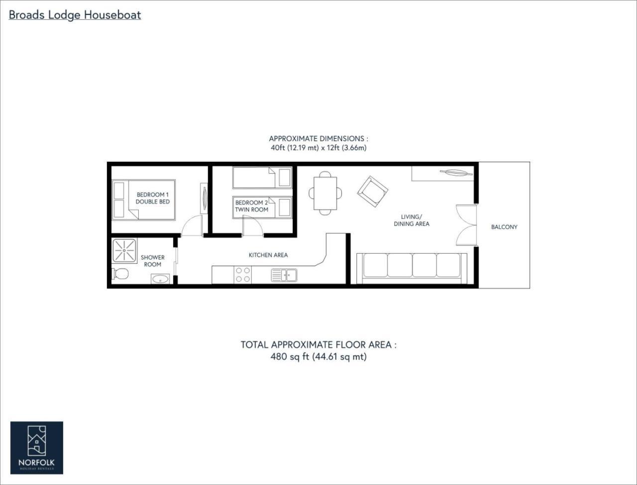 Hickling Broads Lodge Houseboat Stalham Exteriér fotografie